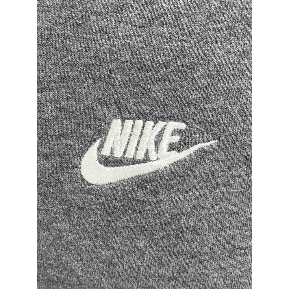 Nike Crewneck Sweatshirt Mens XL Heather Gray White Logo Pullover Cotton Blend - Picture 3 of 6